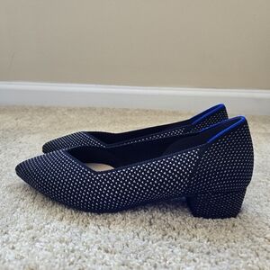 Rothy's Black and Silver Heels